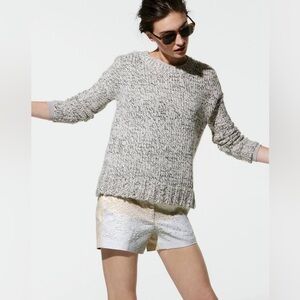 J.crew Marbled Drop-Shoulder Wool Alpaca Blend Sweater • Grey • XXS